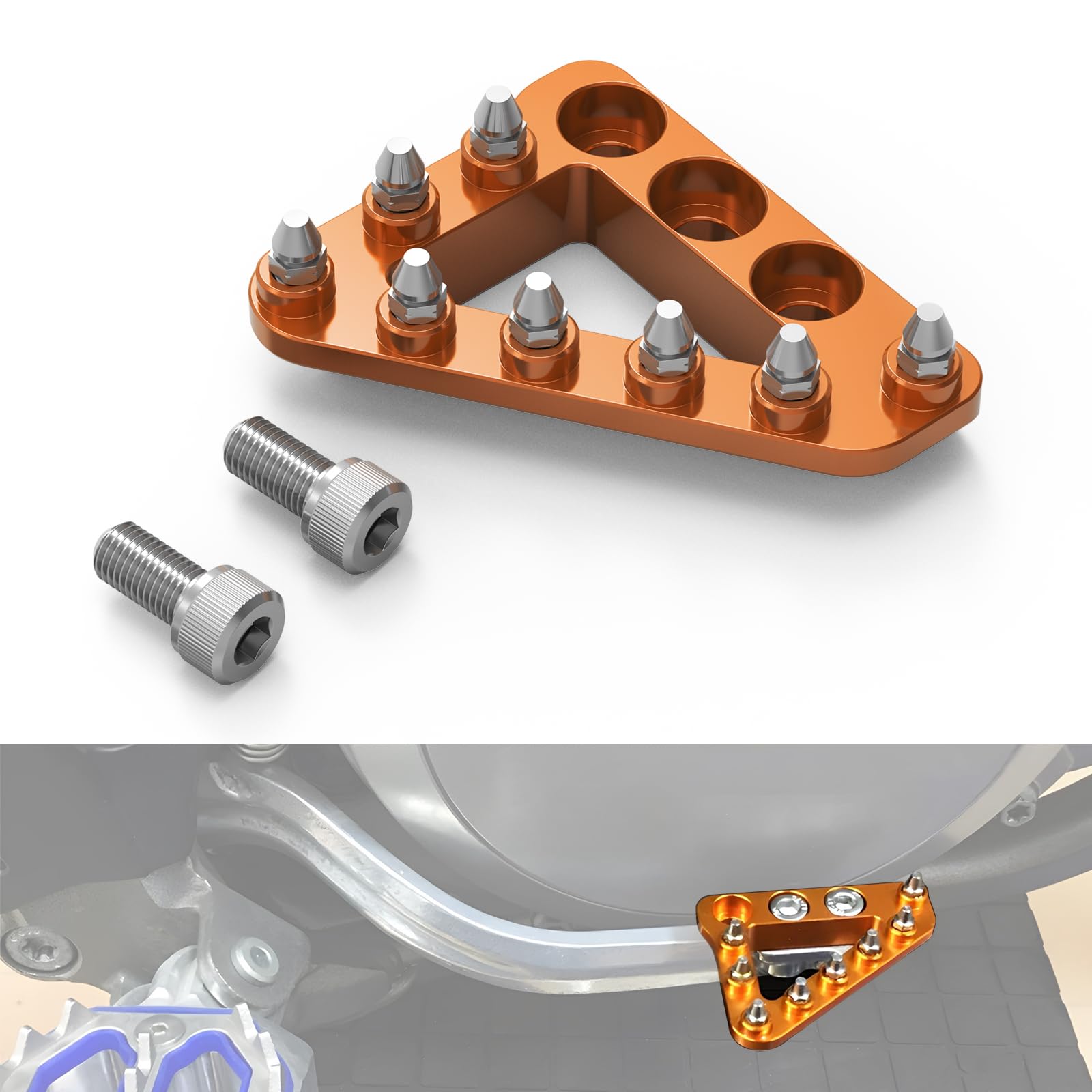 NICECNC Motorcycle Brake Rear Brake Pedal Plate Tip Compatible with 85-500 2004-16 (not 2016 125/150SX, 2016 SXF/XCF) 690 Enduro R 2008-23 690 SMC R 2019-2023 790 Adventure R 2019-23,See Fitment von NICECNC