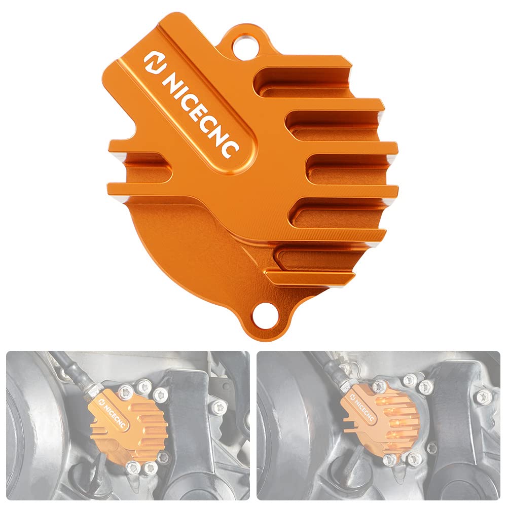 NICECNC Motorölfilterkappe, kompatibel mit KTM 690 Enduro R /Duke /SMCR 2012-2021 2013 2014 2015 2016 2017 2018 2019 2020, Aluminiumlegierung, Orange von NICECNC