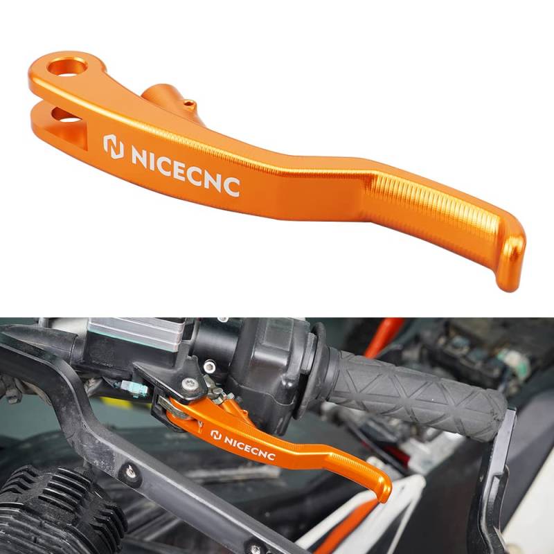NICECNC Motorrad-Kupplungshebel, Compatible with 690 SMC R 2021–2014, Compatible with 690 Enduro R 2014–2021, Siehe Zubehör, Orange von NICECNC