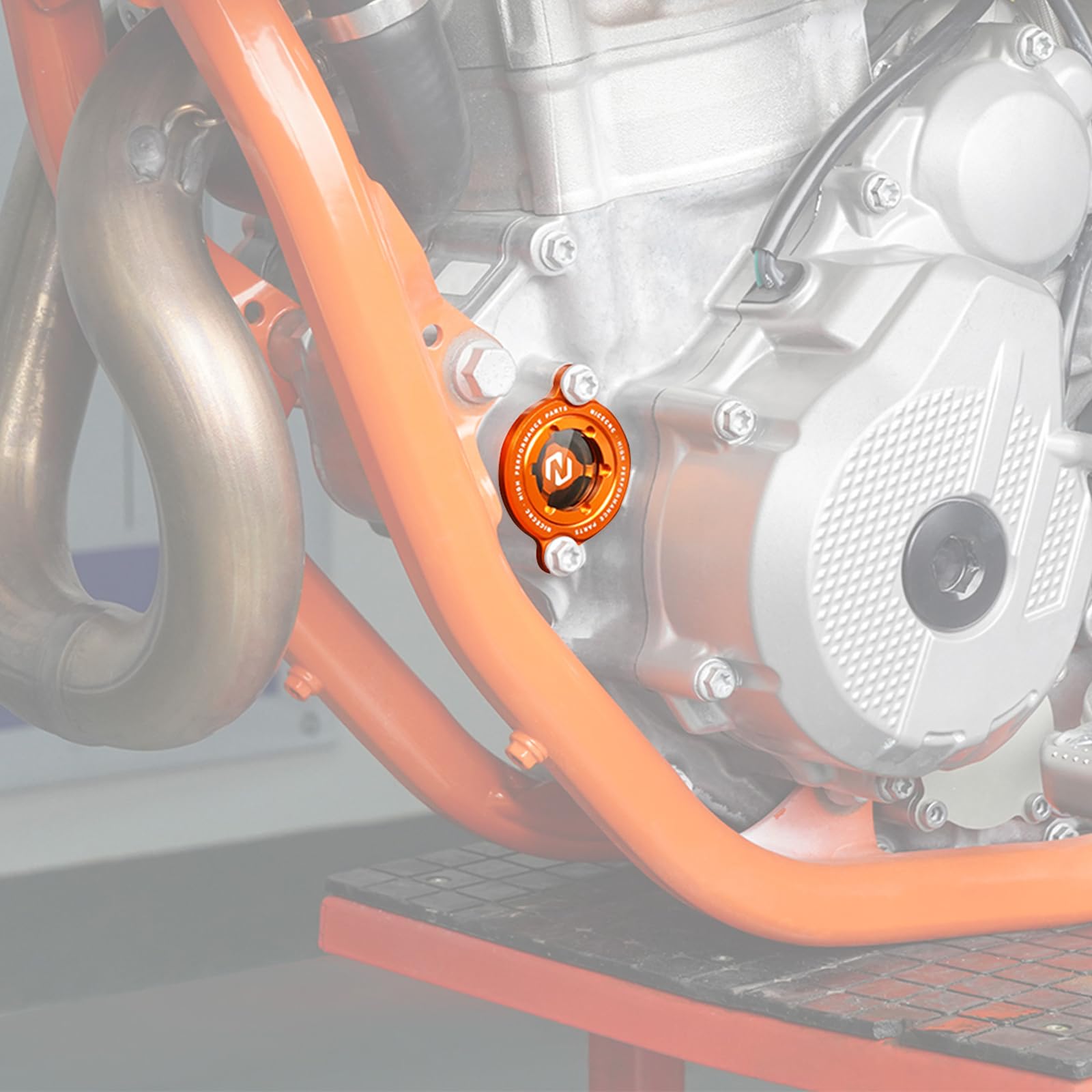 NICECNC Orange Deckel für Motorölfilter Compatible with KTM 250 350 SX-F XC-F EXC-F 2014-22 400 XCW SXF 450SMR 2009-10 530 EXC XCW 09-11 450XCF 2016-2022,GasGas MC EX 250F/350F/450F,See Fitment von NICECNC