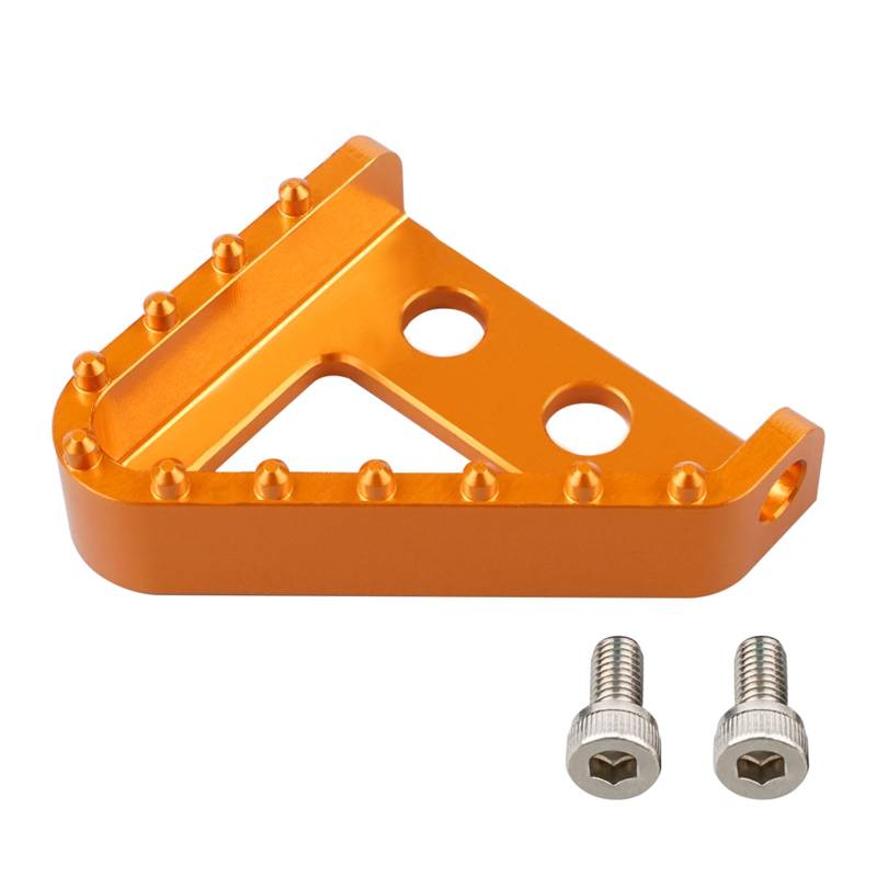 NICECNC Orange Billet Bremspedal Schritt Fußplatte Spitze Compatible with KTM 250 350 450SXF, 250 350 450XCF, 125 200 250 300 EXC/XCW, 85-500 2004-16 (not 2016 125/150SX, 2016 SXF/XCF),See Fitment von NICECNC
