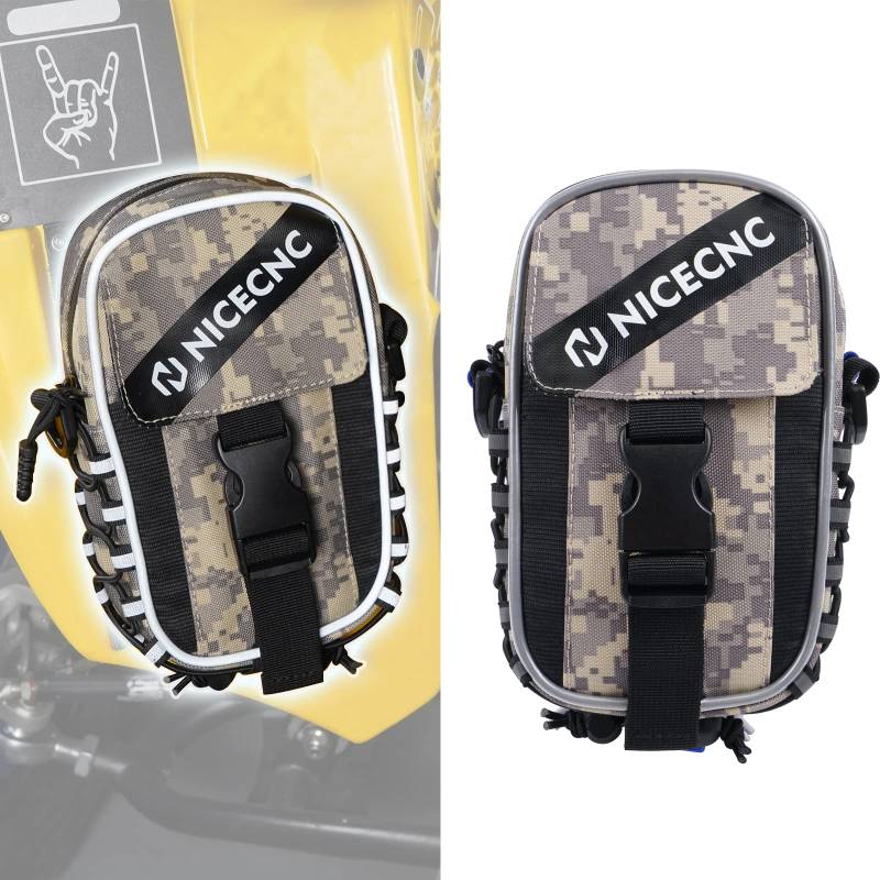NICECNC Raptor 700 Fender Bag ATV Aufbewahrungstasche PVC Stoff Werkzeug Aufbewahrungstasche Reflektierender Streifen Wasserabweisender Reißverschluss Compatible with Yamaha Raptor 700 ATV Zubehör von NICECNC