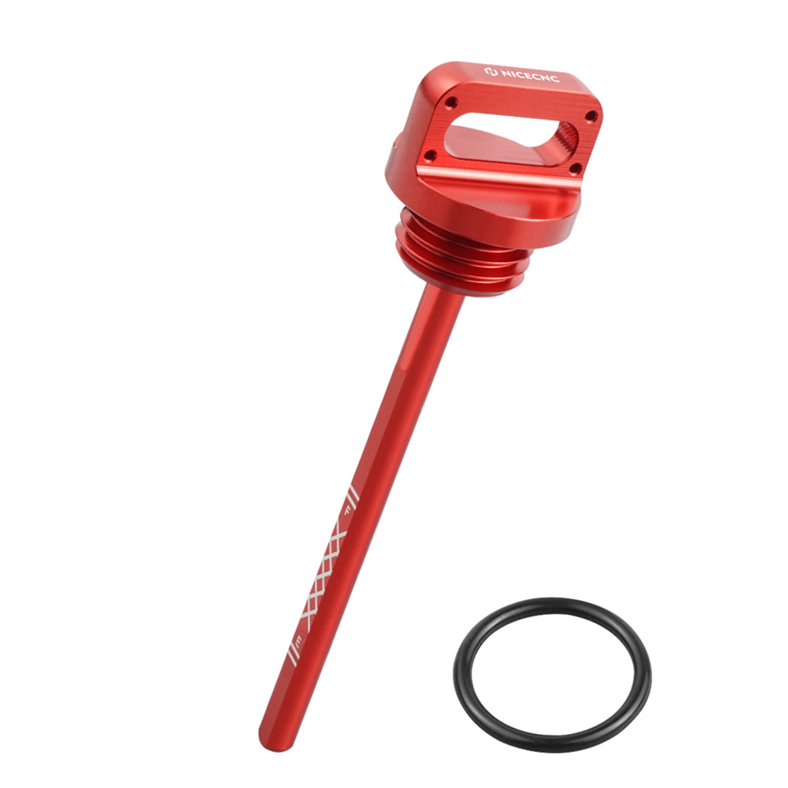NICECNC Roter Motoröl-Messstab T6 Aluminium Compatible with Raptor 700 YFM700 YFZ 450 2004-2009,2012-2013 Replacement for 5LP-21761-00-00 5LP-21761-00-00 Siehe Fitment von NICECNC
