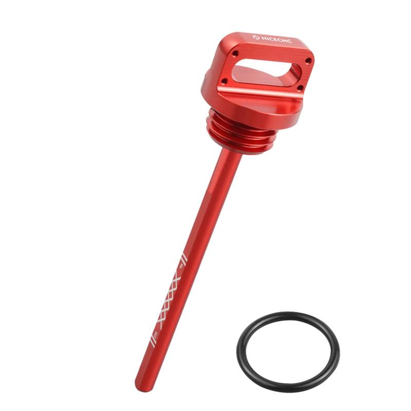 NICECNC Roter Motoröl-Messstab T6 Aluminium Compatible with Raptor 700 YFM700 YFZ 450 2004-2009,2012-2013 Replacement for 5LP-21761-00-00 5LP-21761-00-00 Siehe Fitment von NICECNC