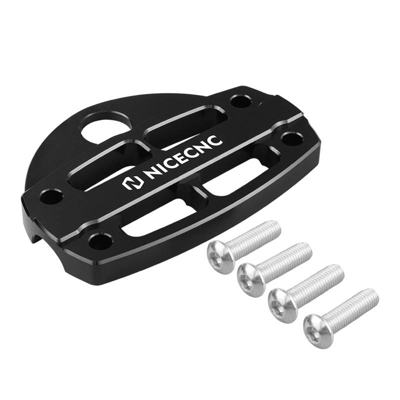 NICECNC Schwarze Lenkvorbau-Lenkerklemme mit Schlüsselschutz, Compatible with Yamaha YFM700 Raptor 2006-2009, 2011-2018, YFM700 Raptor SE 2010 von NICECNC