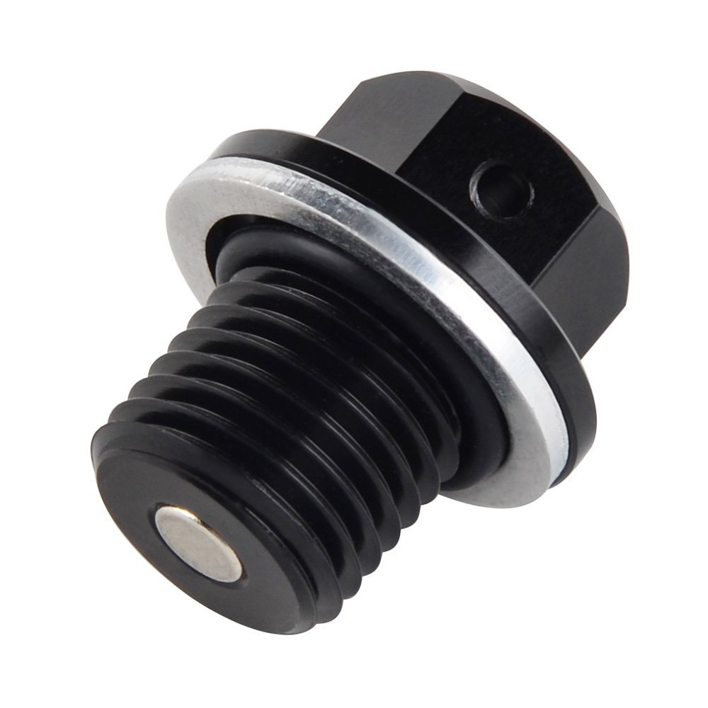 NICECNC Schwarze M14xP1.5 Motorölablassschraube, Aluminium, Ölablassschraube, Compatible with Yamaha SRX400 85-99, FZ-09/FJ-09 14-17, Compatible with Honda VFR1200F 10-14, Siehe Ausstattungen NICECNC Schwarze M14xP1.5 Motorölablassschraube, Aluminium, Ölablassschraube, Compatible with Yamaha SRX400 85-99, FZ-09/FJ-09 14-17, Compatible with Honda VFR1200F 10-14, Siehe Ausstattungen von NICECNC