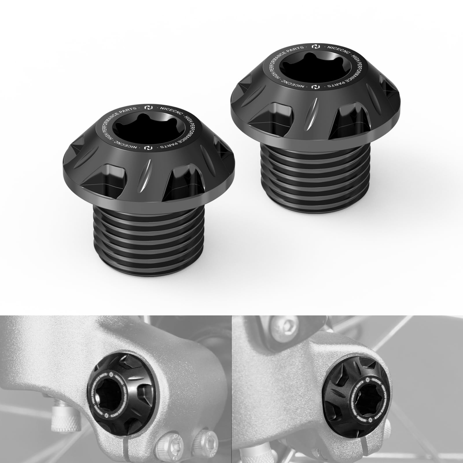 NICECNC Schwarze Vorderradachsen-Sicherungsmuttern, Zubehör, kompatibel mit Surron Light Bee X/S/ L1E, Segway X160 X260, siehe Passform NICECNC Schwarze Vorderradachsen-Sicherungsmuttern, Zubehör, kompatibel mit Surron Light Bee X/S/ L1E, Segway X160 X260, siehe Passform von NICECNC
