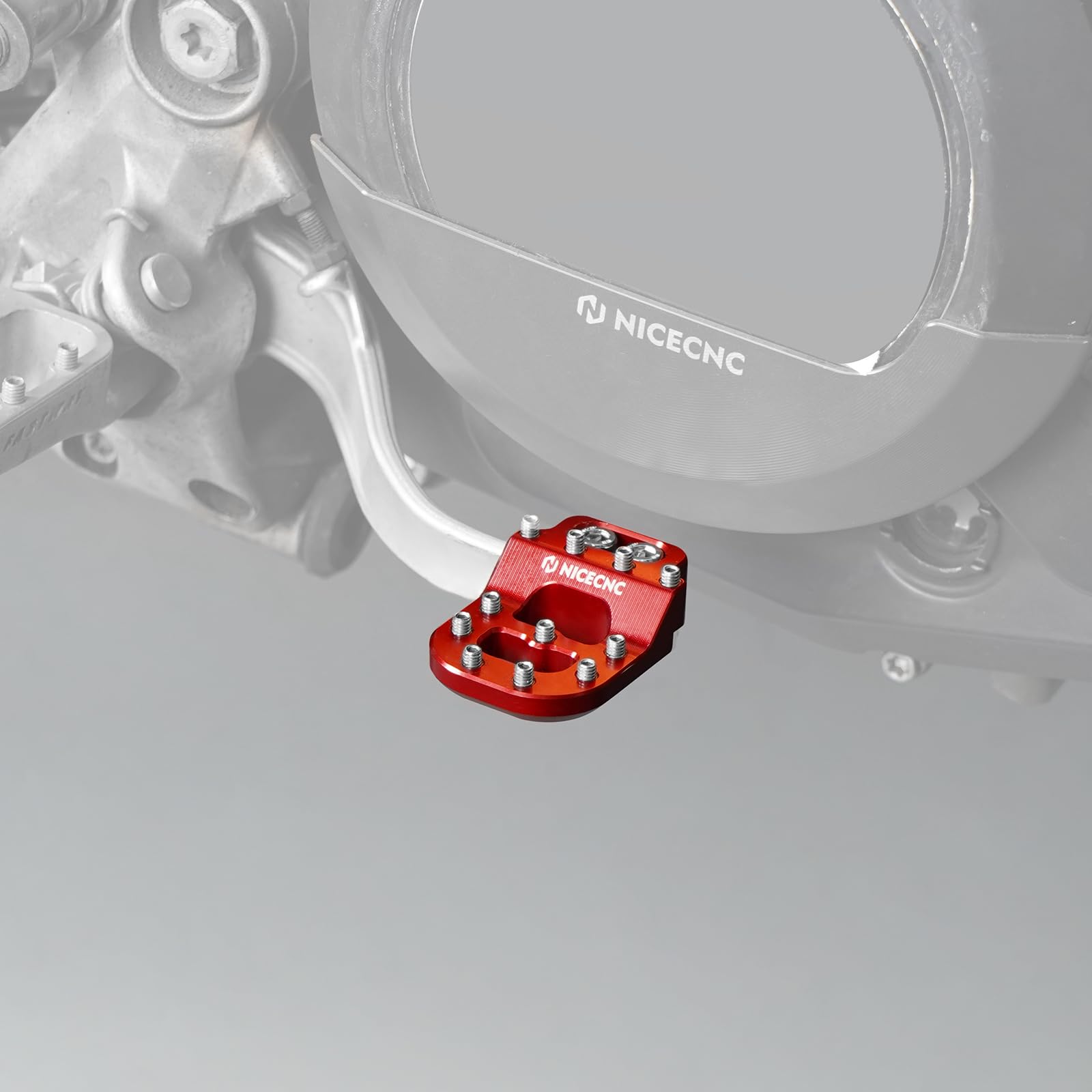NICECNC Stepped Rear Brake Pedal Compatible with Beta RR/RR S 200/250/300/390/430/450/480/500/XTRAINER 300 2013-2023,GASGAS EC/XC 250/300 2018-2020,Rot von NICECNC