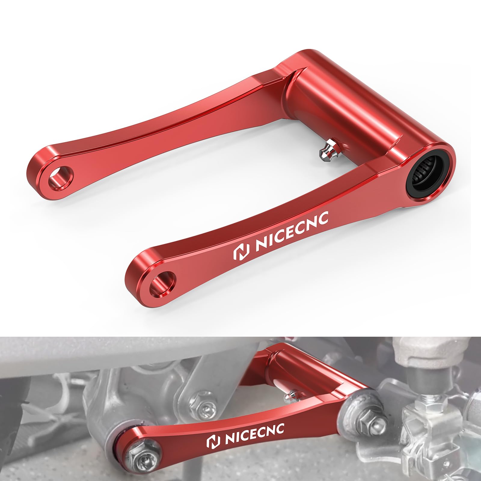 NICECNC Tieferlegungslenker-Kit Compatible with Honda CRF300L Rally 2021-2024, CRF300L 2021-2024, eloxiert, CNC-gefräst, 1,75 Zoll, Ersatz für 52475-K1T-E10, Aluminium, rot NICECNC Tieferlegungslenker-Kit Compatible with Honda CRF300L Rally 2021-2024, CRF300L 2021-2024, eloxiert, CNC-gefräst, 1,75 Zoll, Ersatz für 52475-K1T-E10, Aluminium, rot von NICECNC