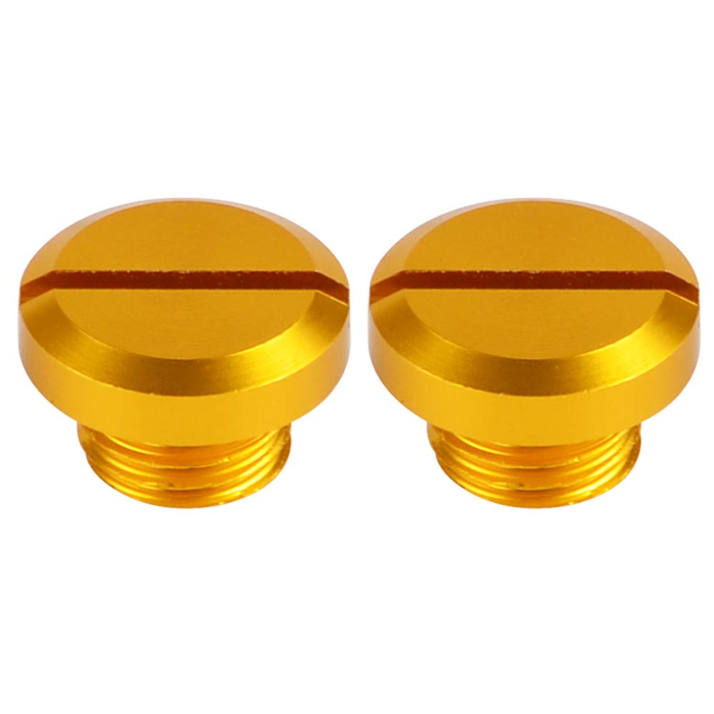 NICECNC Universal 2 Stück M10*1,25mm Spiegellochstopfen Adapter Schrauben Schrauben CNC eloxiert Gold von NICECNC