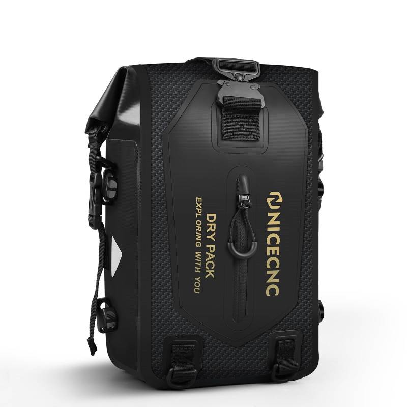 wasserdichte Motorrad Sturzbügeltasche 7L Universal Motorrad Hecktasche Gepäck Trockentasche Seitenrahmen Tasche Heckträger Tasche mit Schultergurt 4 DIY Installationspositionen für Adventure von NICECNC