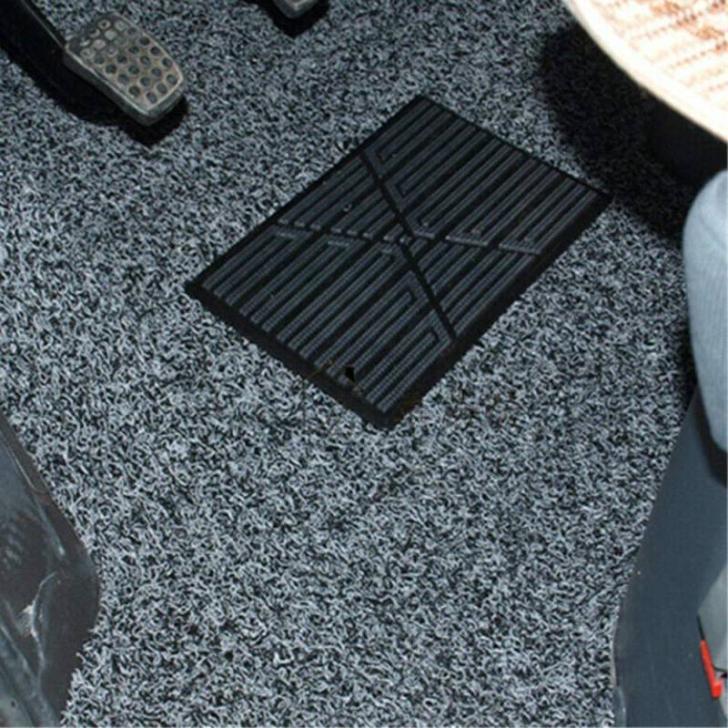 NICOLIE 1 Stücke Universal Schwarz PVC Autoboden Teppich Pad Ferse Fußmatte Pedal Patch Abdeckung 23X15 cm Automatte Anti-Rutsch-Pedal Schwarz von NICOLIE