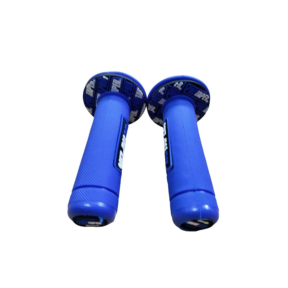 NICOLIE Motorradgriffe Motocross Grip Lenker Dirt Pit Bike 7/8" Lenker Gummigriffe - Blau - 22mm von NICOLIE