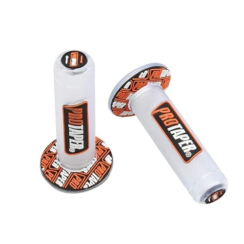 NICOLIE Motorradgriffe Motocross Grip Lenker Dirt Pit Bike 7/8" Lenker Gummigriffe - Durchscheinendes Orange - 22mm von NICOLIE