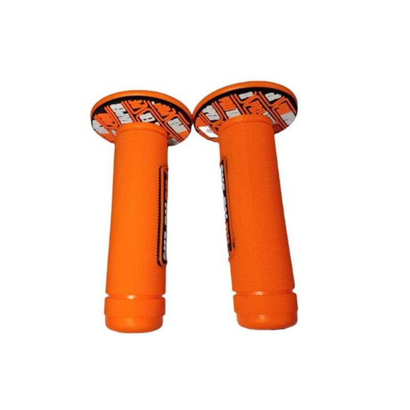 NICOLIE Motorradgriffe Motocross Grip Lenker Dirt Pit Bike 7/8" Lenker Gummigriffe - Orange - 22mm von NICOLIE