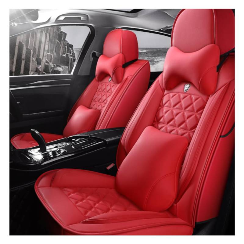 NICONC Autositzbezüge Schonbezüge für Benz CLC-Klasse CLC 220 CL203 CLC 180 CL203 CLC 200 CL203 CLC 350 CL203 CLC 160 CL203 Universal Autositzbezug Auto Sitzbezug 5-teiliges Set/Rot von NICONC