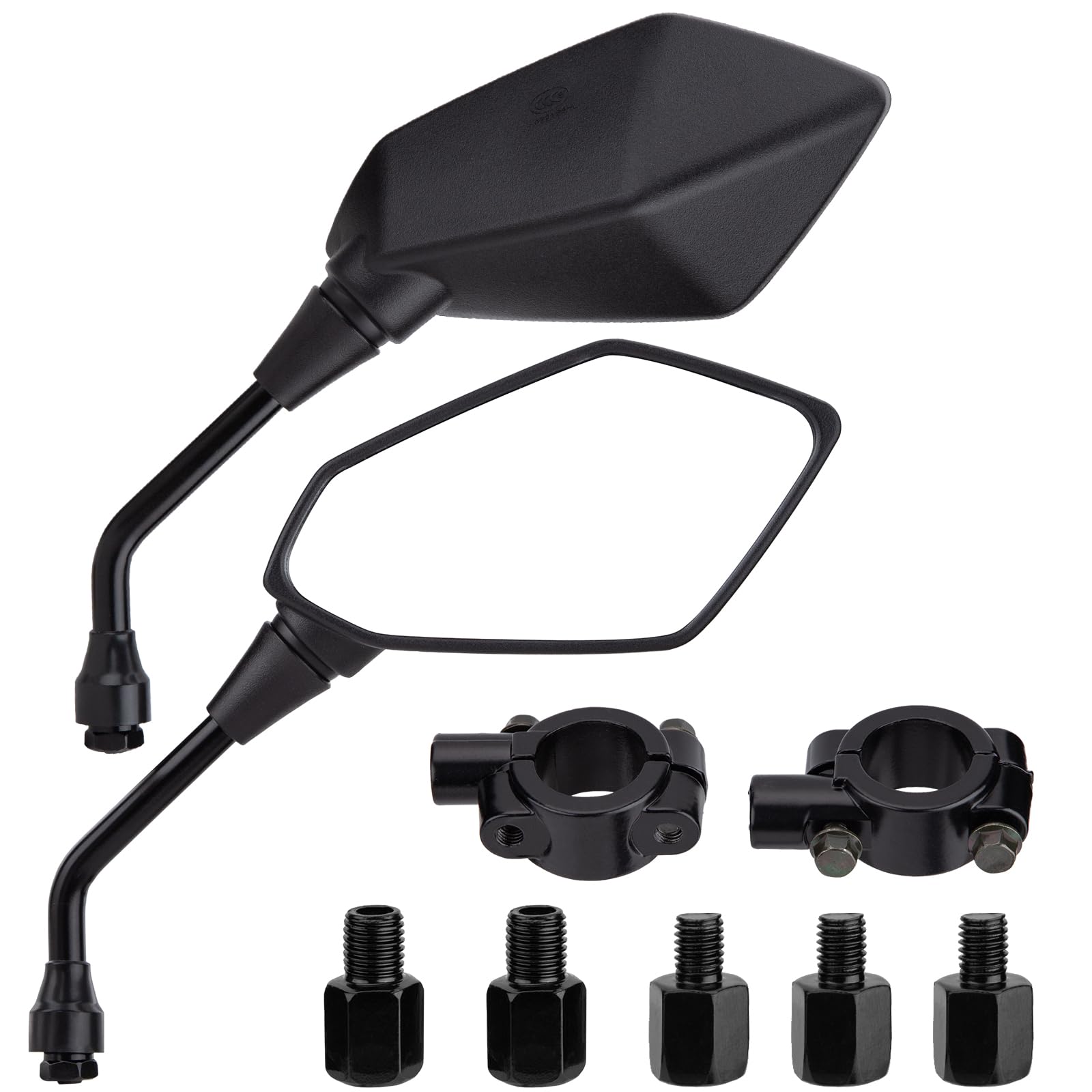 Motorrad Spiegel Set mit M8 M10 Gewinde, Universal drehbarer Motorrad Rückspiegel mit Rechtsgewinde und Linksgewinde Motorrad Spiegel Set mit M8 M10 Gewinde, Universal drehbarer Motorrad Rückspiegel mit Rechtsgewinde und Linksgewinde von NIGOOLATA