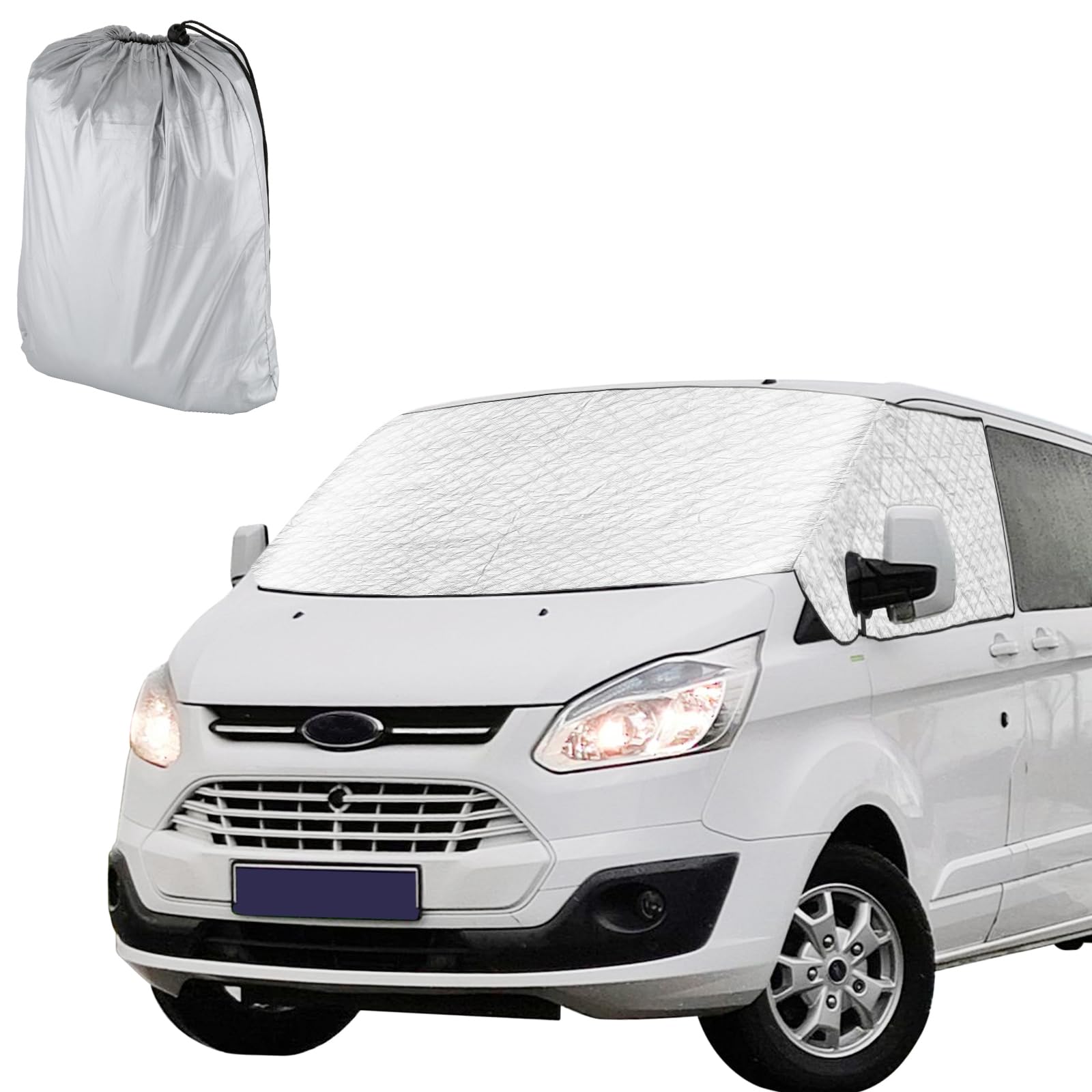 NIGOOLATA Auto Windschutzscheiben Abdeckung für F ord Transit Custom Frontscheibe Wrap Cover, Oxford-Stoff Frontscheibe Wrap Cover Wasserdicht Wetterfest Anti Frost Frontscheibenabdeckung von NIGOOLATA