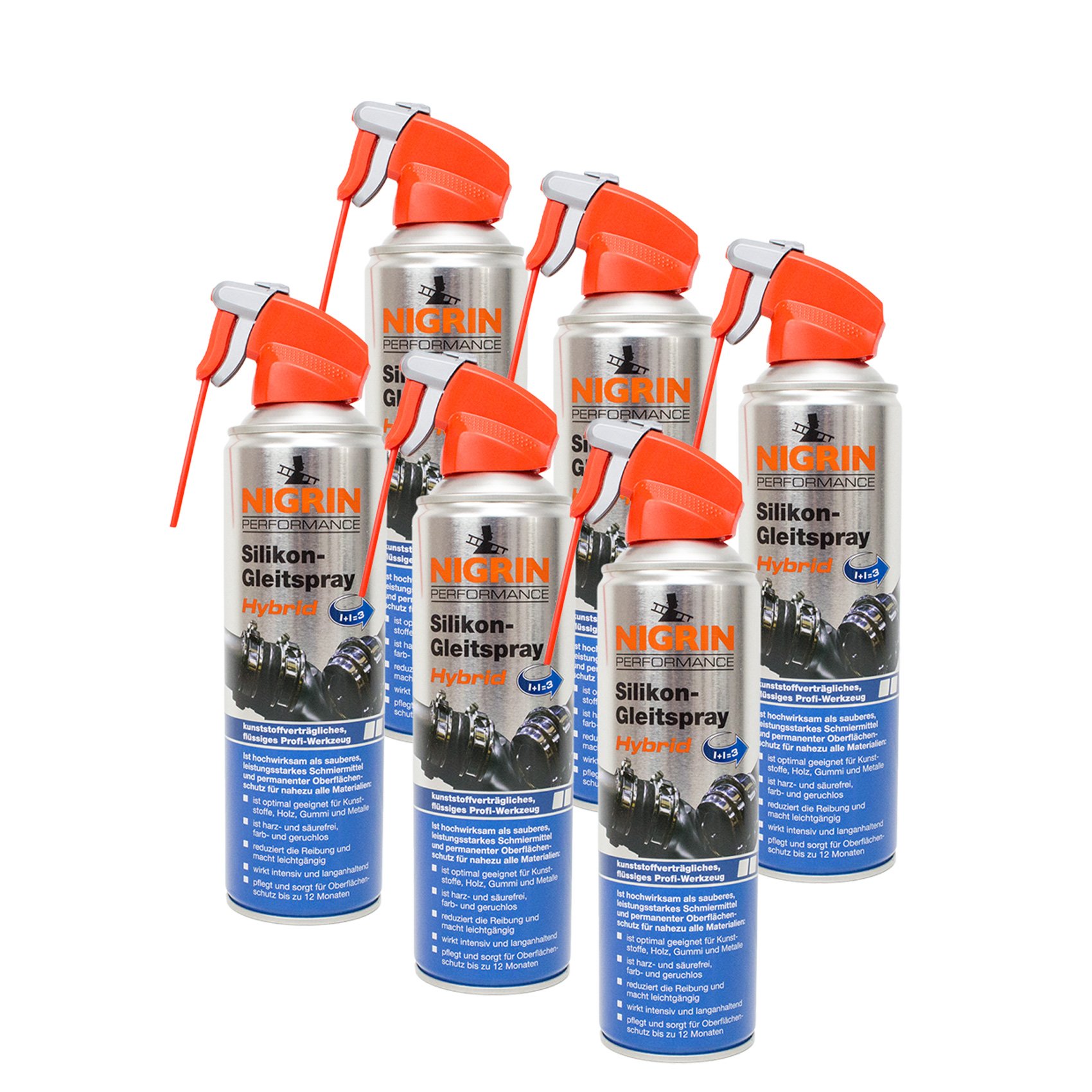 NIGRIN 6X 72241 Performance Silikon- Gleitspray 500 ml NIGRIN 6X 72241 Performance Silikon- Gleitspray 500 ml von NIGRIN