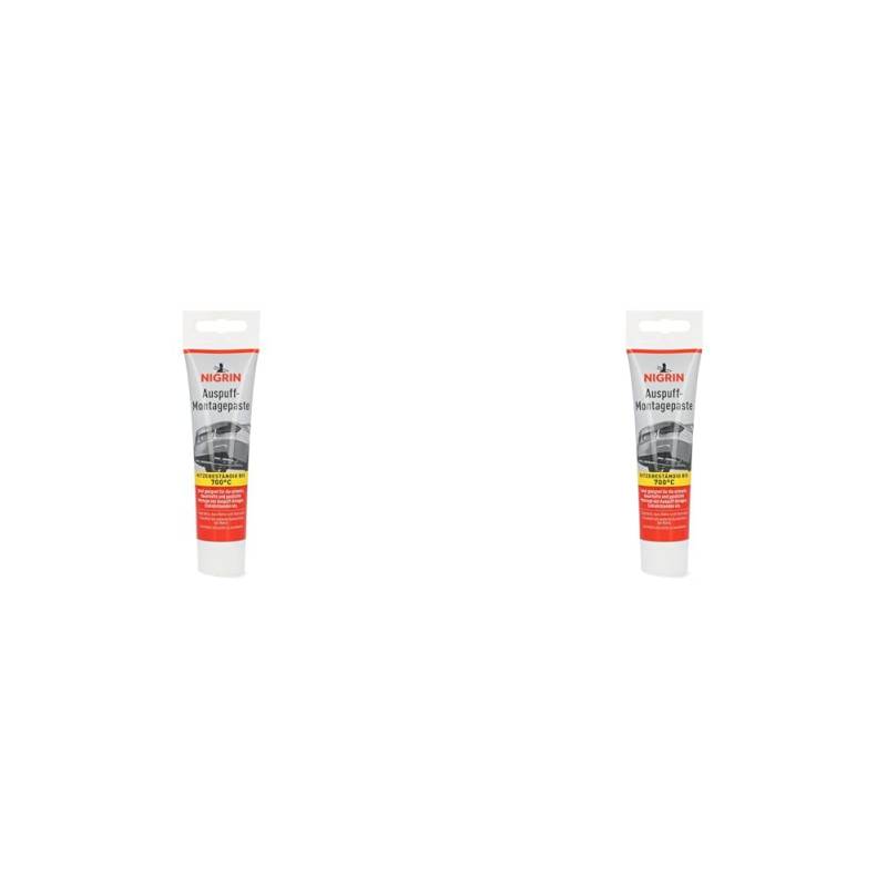 NIGRIN Auspuff-Montagepaste, hitzebeständig, geeignet für schnelle Montage von Auspuff-Anlagen, 150 g (Packung mit 2) von NIGRIN