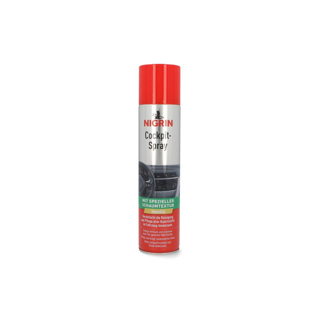 NIGRIN Cockpit-Spray Vanille, reinigt wirksam und schonend auch feingenarbte Oberflächen, 400 ml NIGRIN Cockpit-Spray Vanille, reinigt wirksam und schonend auch feingenarbte Oberflächen, 400 ml von NIGRIN