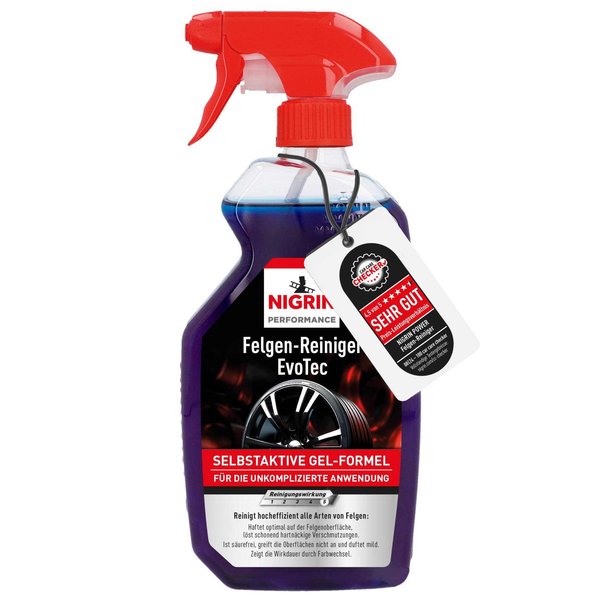 NIGRIN Felgen-Reiniger EvoTec, hocheffektive Reinigung aller Arten von Felgen, integrierter Wirk-Indikator, selbstaktiv, säurefrei, 750 ml NIGRIN Felgen-Reiniger EvoTec, hocheffektive Reinigung aller Arten von Felgen, integrierter Wirk-Indikator, selbstaktiv, säurefrei, 750 ml von NIGRIN