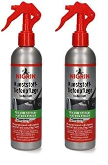 NIGRIN Kunststoff-Tiefenpflege, seidenmatt, farbauffrischend, 300 ml (Packung mit 2) von NIGRIN