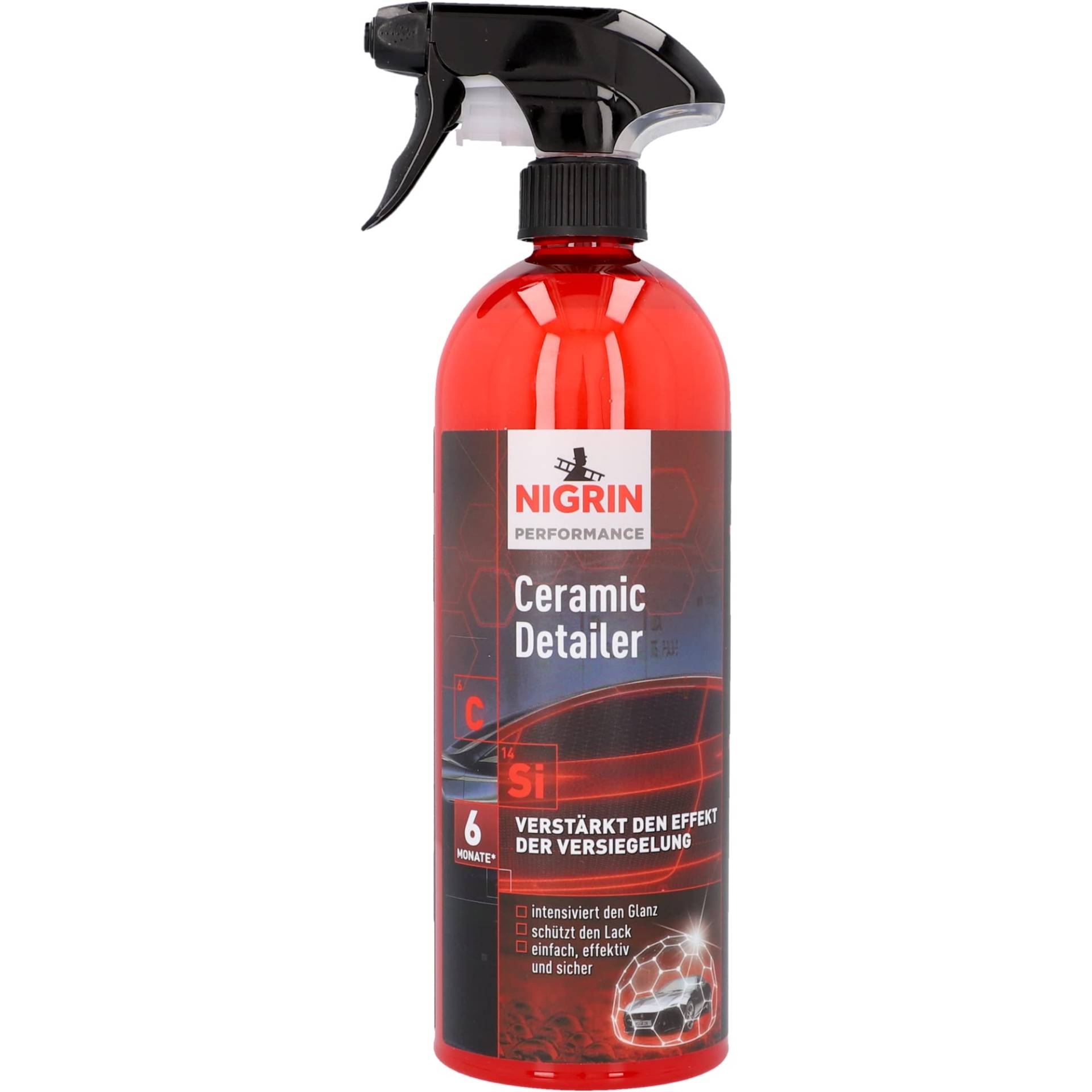 NIGRIN Performance Ceramic Detailer, verstärkt den Effekt der Versiegelung, geeignet für folierte Fahrzeuge und unbehandelte Original-Lacke, 750 ml, rot NIGRIN Performance Ceramic Detailer, verstärkt den Effekt der Versiegelung, geeignet für folierte Fahrzeuge und unbehandelte Original-Lacke, 750 ml, rot von NIGRIN