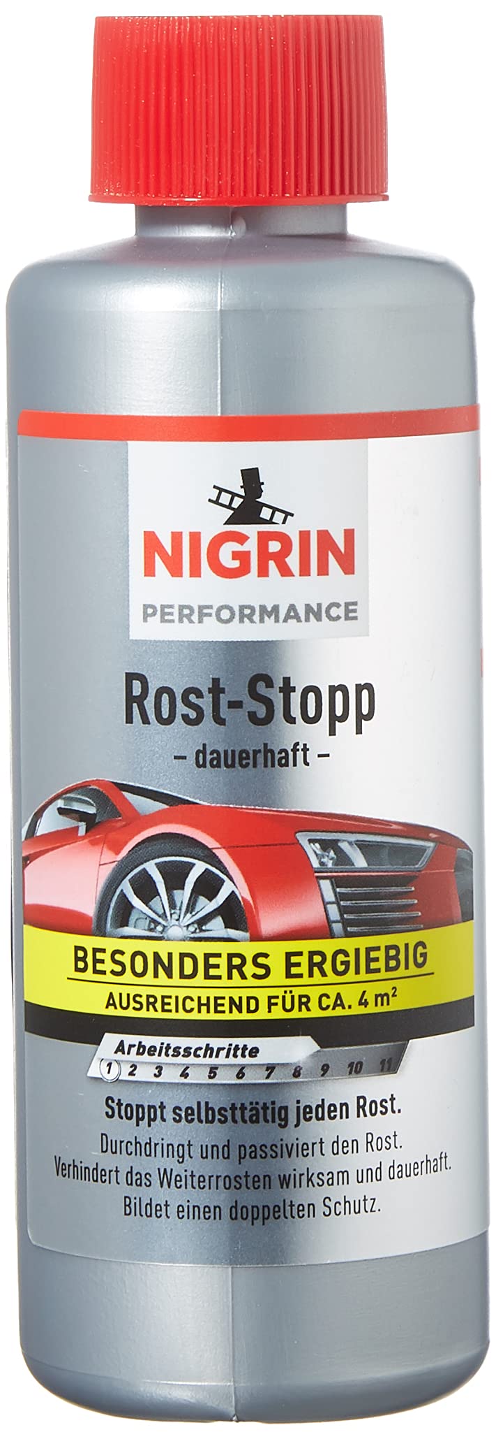 NIGRIN Rost-Stopp, 200 ml, Korrosionsschutz auf Tanin-Basis, langanhaltender Rostschutz von NIGRIN