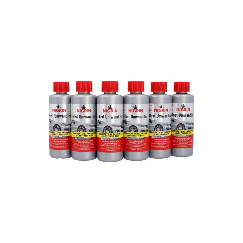 NIGRIN Rostumwandler, 6 x 200 ml, rostlösend, Rostentferner, hemmt das Weiterrosten, entrostet selbstaktiv, Mehfarbig von NIGRIN