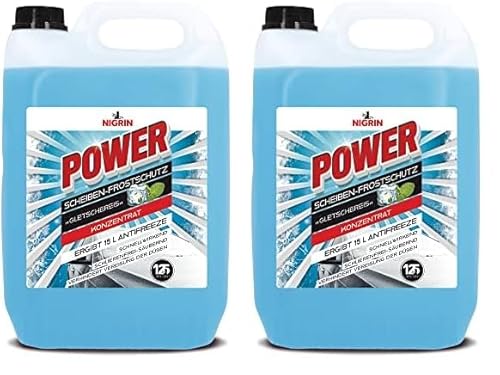 NIGRIN Scheiben-Frostschutz Power Konzentrat -52°, schnellwirkend, schlierenfrei und verhindert erneutes Einfrieren, blau, 5 Liter, 1 stück (2er Pack) von NIGRIN