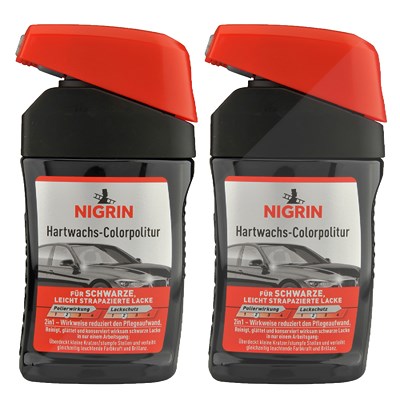 Nigrin 2x 300ml Hartwachs-Colorpolitur schwarz [Hersteller-Nr. 72944] von NIGRIN