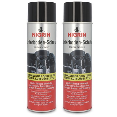 Nigrin 2x 500 ml Unterbodenschutz Bitumen schwarz [Hersteller-Nr. 74034] von NIGRIN
