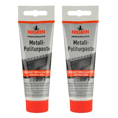 Nigrin 2x 75ml Performance Metall-Politurpaste [Hersteller-Nr. 74028] von NIGRIN