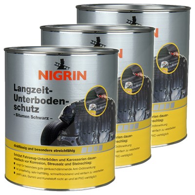 Nigrin 3x 2,5 kg Langzeit-Unterbodenschutz Bitumen  74061 von NIGRIN
