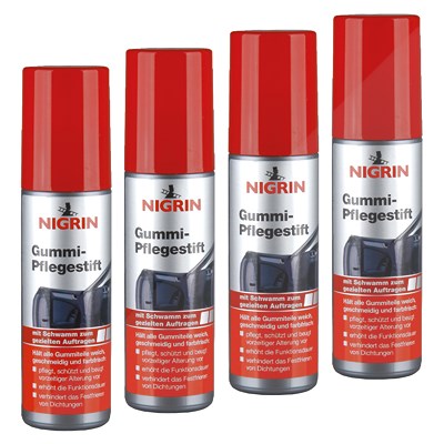 Nigrin 4x 75ml Gummi-Pflegestift [Hersteller-Nr. 74653] von NIGRIN