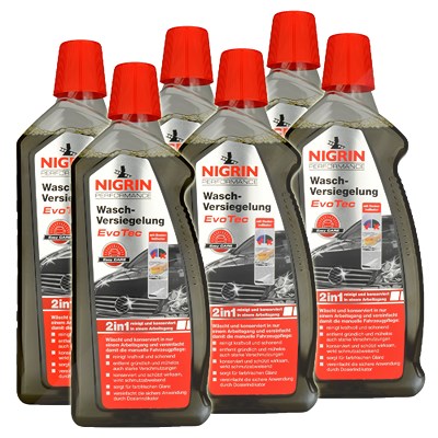 Nigrin 6x 1 L Performance Wasch-Versiegelung EvoTec [Hersteller-Nr. 73876] von NIGRIN
