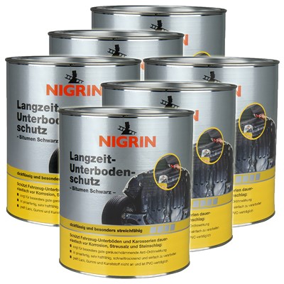 Nigrin 6x 2,5 kg Langzeit-Unterbodenschutz Bitumen [Hersteller-Nr. 74061] von NIGRIN