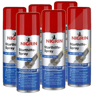 Nigrin 6x 200ml Starthilfe-Spray [Hersteller-Nr. 74040] von NIGRIN