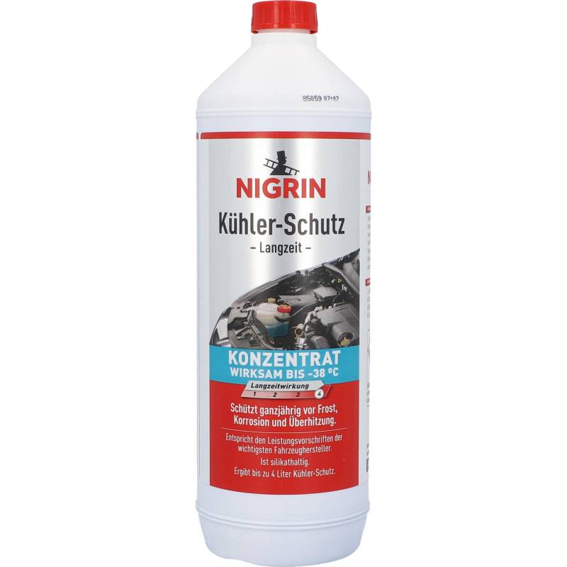 NIGRIN Kühler-Schutz Langzeit Konzentrat, Kühler-Frostschutz, 1 L, für Benzin- und Dieselmotoren von NIGRIN