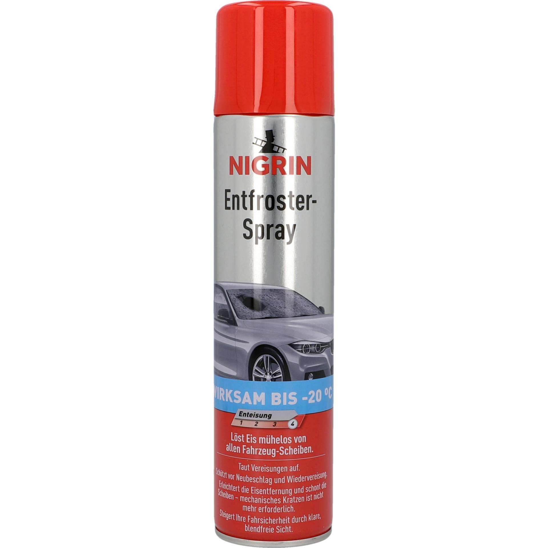 NIGRIN Entfroster Spray, Scheiben Enteiser für Autoscheiben, Jumbo Dose 400 ml, bis -20° wirksam von NIGRIN