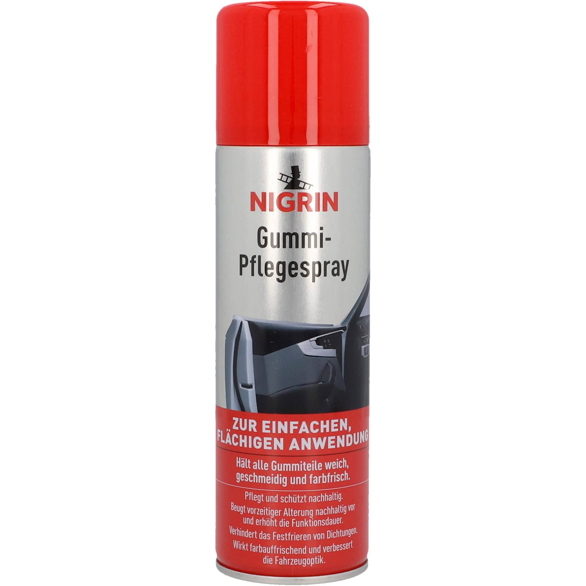 NIGRIN Gummipflege-Spray, Pflege für Gummiteile am Auto, pflegt und schützt nachhaltig, 300 ml, 1 Packung von NIGRIN
