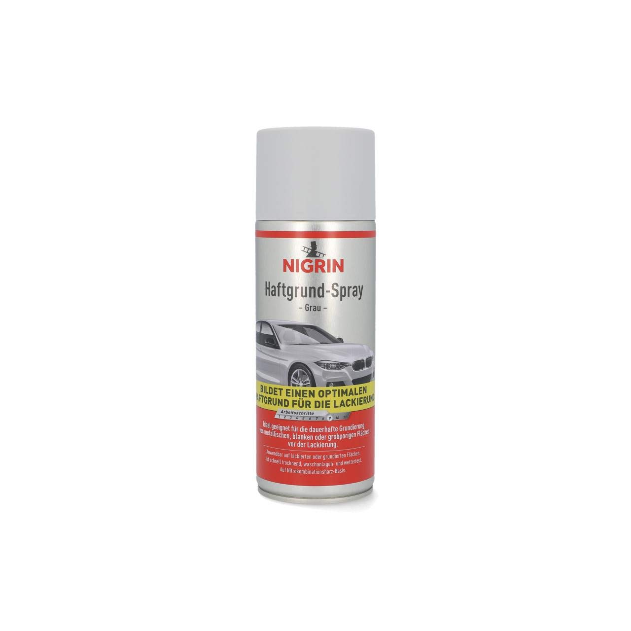 NIGRIN Haftgrund, 400 ml Sprühdose, für die Grundierung von Oberflächen vor dem Lackieren, Grau NIGRIN Haftgrund, 400 ml Sprühdose, für die Grundierung von Oberflächen vor dem Lackieren, Grau von NIGRIN