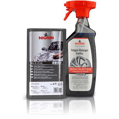Nigrin 750 ml Performance Felgen-Reiniger EvoTec + Auto-Schwamm Jumbo von NIGRIN
