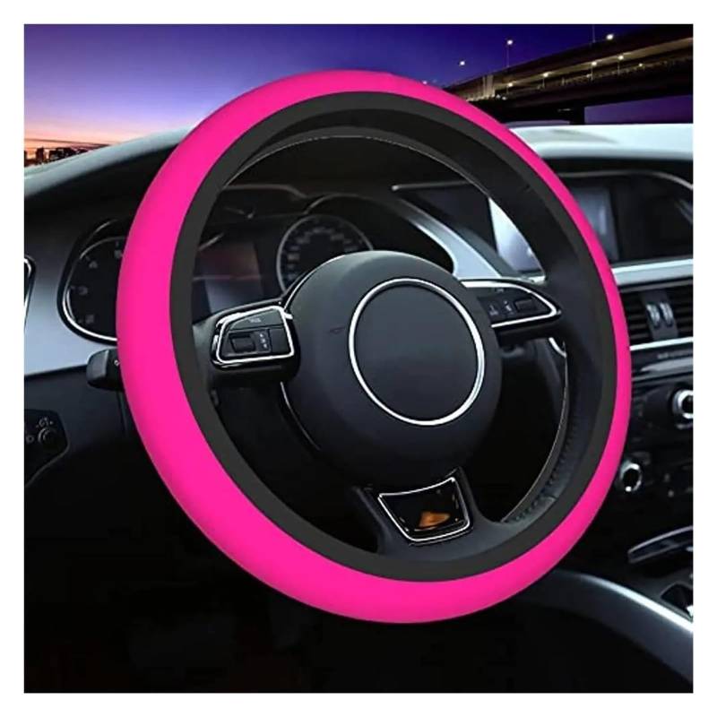 Lenkradabdeckung Für Hot Pink Autozubehör Universal Durchmesser 15 Zoll Abdeckung Auto Lenkradbezüge Lenkradschutz von NIKISO