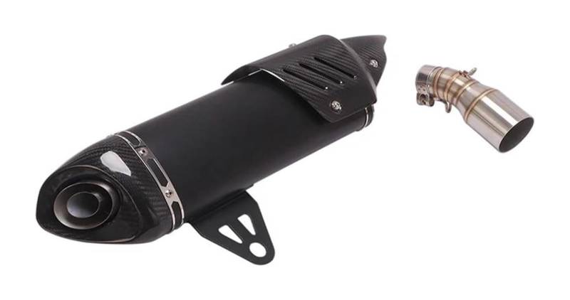 Motorrad Auspuff Mittleres Für B&MW C400 C400X C400GT 2018-2021 Motorradauspuff-Fluchtsysteme Rohr Mid Link Tube Schalldämpfer(Schwarz) von NIKISO