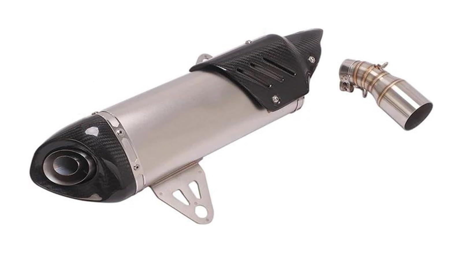 Motorrad Auspuff Mittleres Für B&MW C400 C400X C400GT 2018-2021 Motorradauspuff-Fluchtsysteme Rohr Mid Link Tube Schalldämpfer(Silber) von NIKISO