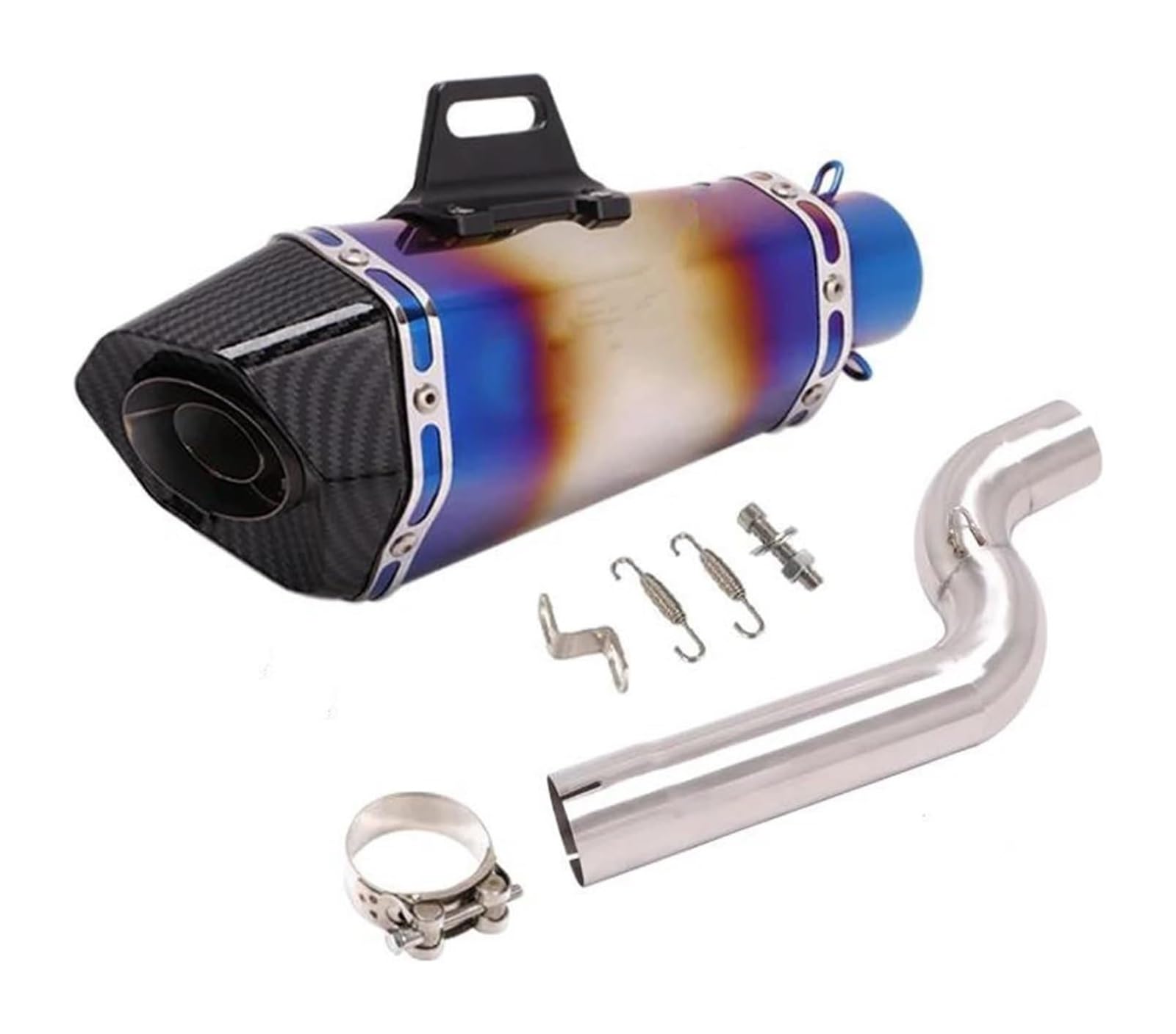 Motorrad Auspuff Mittleres Für B&MW F900 R XR F900R F900XR 2020-2023 Motorradauspuff Endschalldämpfer Motorrad Escape Schalldämpfer 51mm Mid Link Pipe Slip On(2) von NIKISO