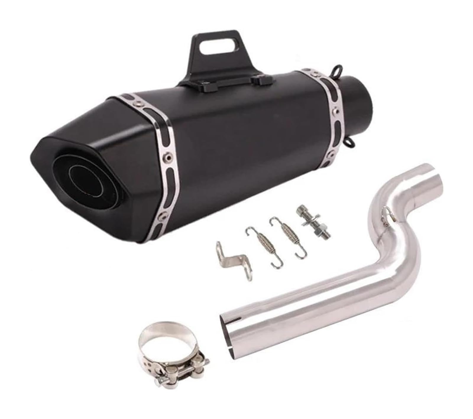 Motorrad Auspuff Mittleres Für B&MW F900 R XR F900R F900XR 2020-2023 Motorradauspuff Endschalldämpfer Motorrad Escape Schalldämpfer 51mm Mid Link Pipe Slip On(5) von NIKISO