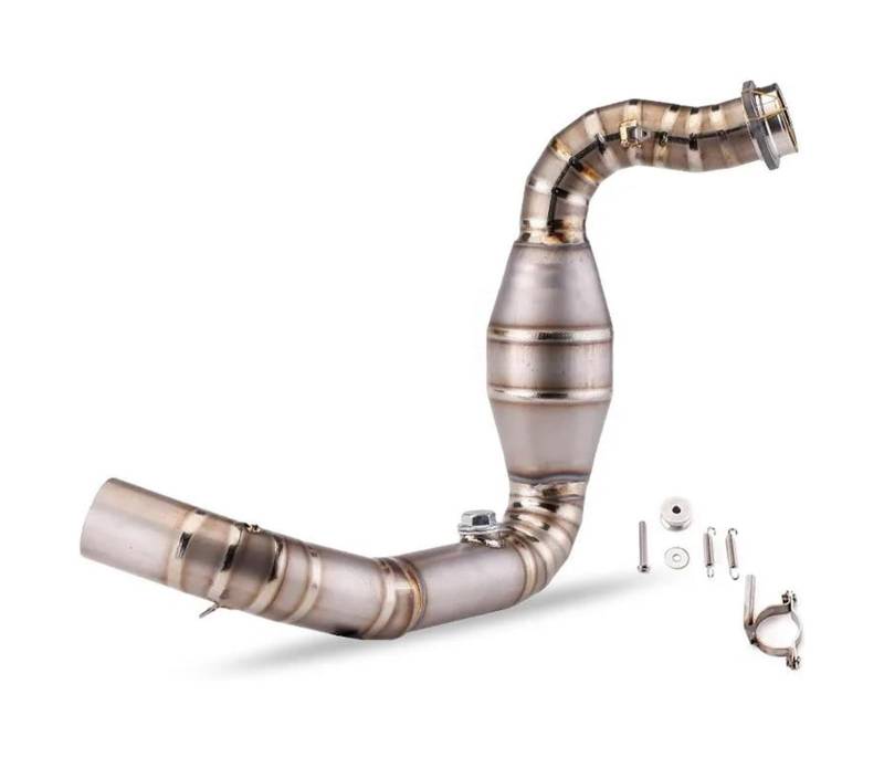 Motorrad Auspuff Mittleres Für B&MW G310R G310GS 2017-2021 Motorradauspuff Flucht Vollsystem 51mm Schalldämpfer Mittelverbindungsrohr(3) von NIKISO